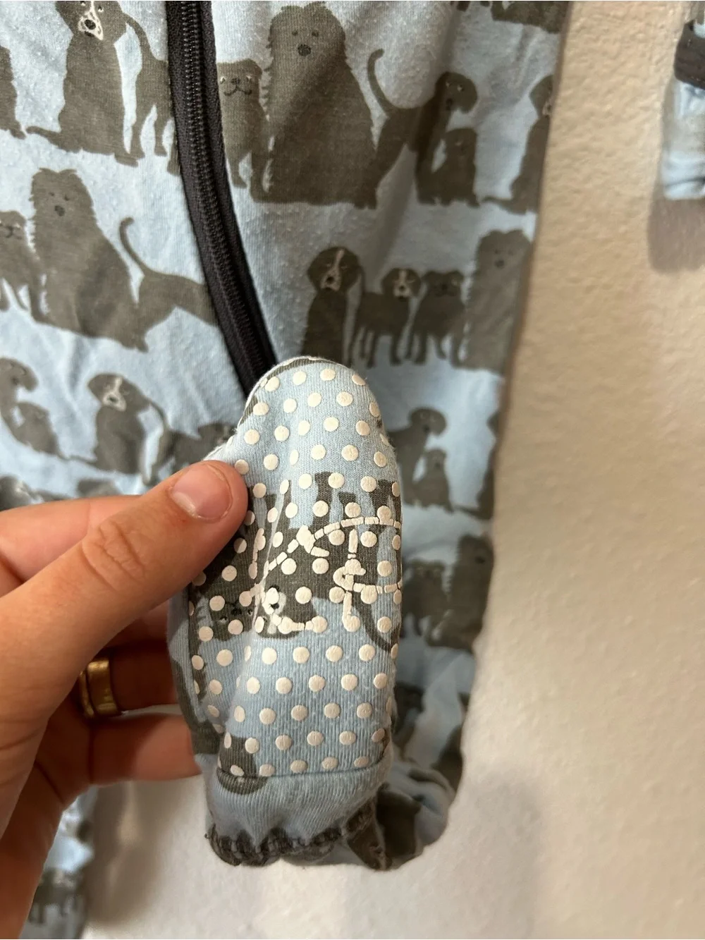 Kickee Pants Puppy Print Zippered Footie
